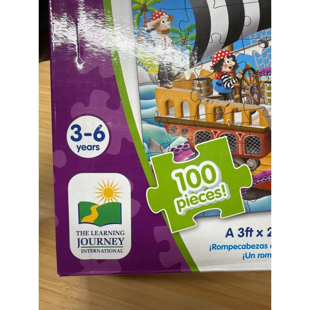 The Learning Journey Glow in the Dark Pirate Ship Floor Puzzle 100 Pc Complete